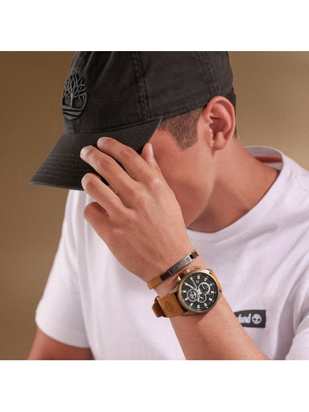 Timberland Timberland pánsky náramok kožený svetlo hnedý TDAGB0002202