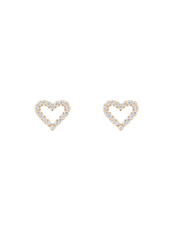 Daniel Wellington Dámske oceľové náušnice Daniel Wellington Mirelle Heart DW00401609