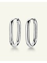Rosefield Rosefield náušnice striebornej farby Large Oval Hoops JEOLS-J568