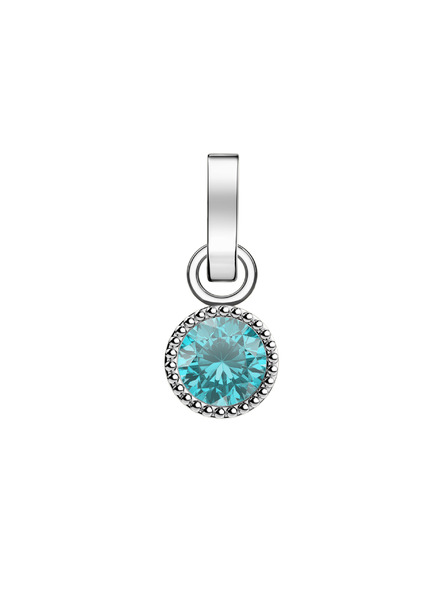 Rosefield Rosefield prívesok striebornej farby Birthstone March color