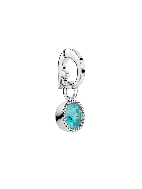 Rosefield Rosefield prívesok striebornej farby Birthstone March color