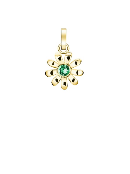 Rosefield Rosefield prívesok v zlatej farbe Daisy And Turquoise Crystal PE-Gold-Daisy Crystal