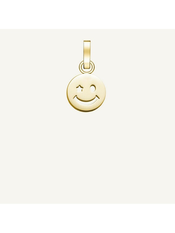Rosefield Rosefield prívesok v zlatej farbe Mini Smiley PE-Gold-Smiley S