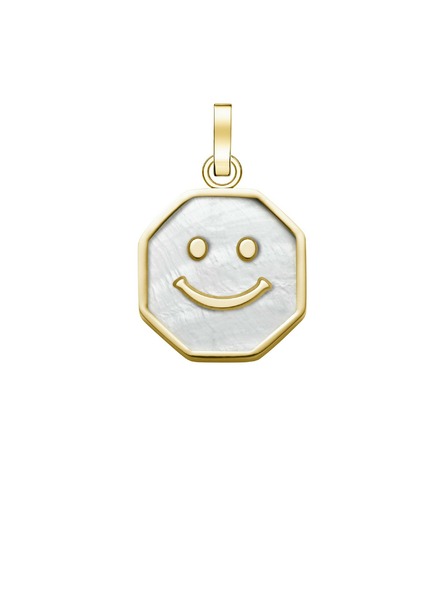 Rosefield Rosefield prívesok v zlatej farbe Smiley Octagon PE-Gold-Smiley M