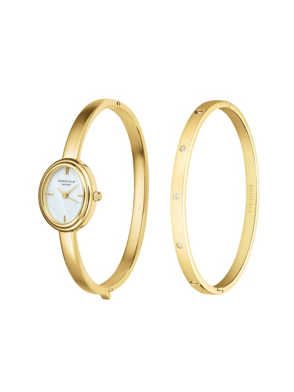 Rosefield Darčeková sada Rosefield Studio Bangle hodinky a Crystal Bangle pevný náramok BWGCG-X293