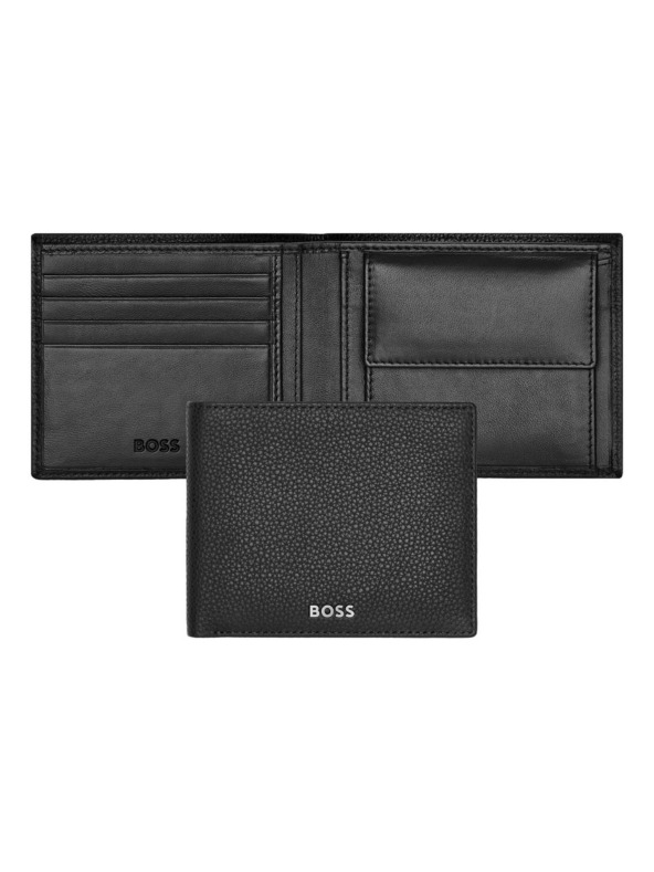 Hugo Boss Pánska čierna kožená peňaženka Hugo Boss Classic HLM416A