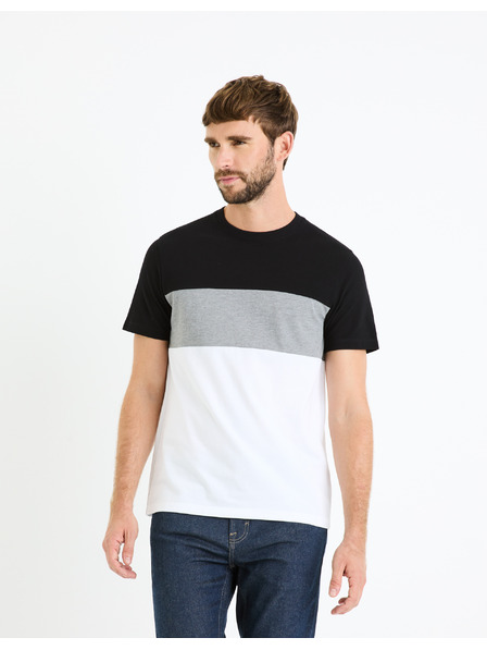 Celio Bielo-čierna pánska košeľa Celio Febloc