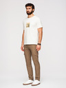Ombre Clothing Pánske nohavice REGULAR s cargo vreckami - olivová farba V2 P1515 Ombre Clothing