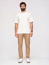 Ombre Clothing Pánske nohavice REGULAR s cargo vreckami - svetlohnedé V4 P1515 Ombre Clothing