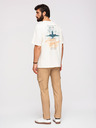 Ombre Clothing Pánske nohavice REGULAR s cargo vreckami - svetlohnedé V4 P1515 Ombre Clothing