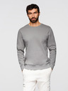 Ombre Clothing Pánska mikina BASIC s okrúhlym výstrihom - sivá Ombre Clothing