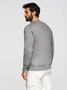 Ombre Clothing Pánska mikina BASIC s okrúhlym výstrihom - sivá Ombre Clothing