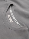 Ombre Clothing Pánska mikina BASIC s okrúhlym výstrihom - sivá Ombre Clothing
