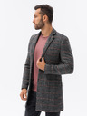Ombre Clothing Čierny pánsky kabát C500