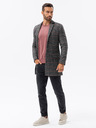 Ombre Clothing Čierny pánsky kabát C500