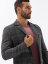 Ombre Clothing Čierny pánsky kabát C500