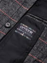 Ombre Clothing Čierny pánsky kabát C500