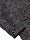 Ombre Clothing Čierny pánsky kabát C500
