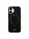 Mercedes Mercedes PU Leather 3D MagSafe Zadný Kryt pre iPhone 17 Black