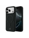 Mercedes Mercedes PU Leather 3D MagSafe Zadný Kryt pre iPhone 17 Pro Black