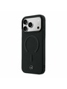 Mercedes Mercedes PU Leather 3D MagSafe Zadný Kryt pre iPhone 17 Pro Max Black