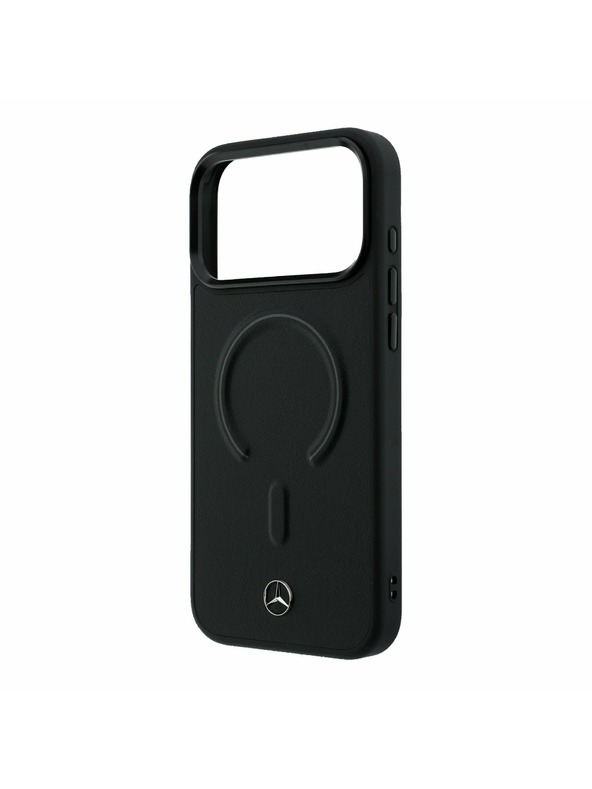 Mercedes Mercedes PU Leather 3D MagSafe Zadný Kryt pre iPhone 17 Pro Max Black