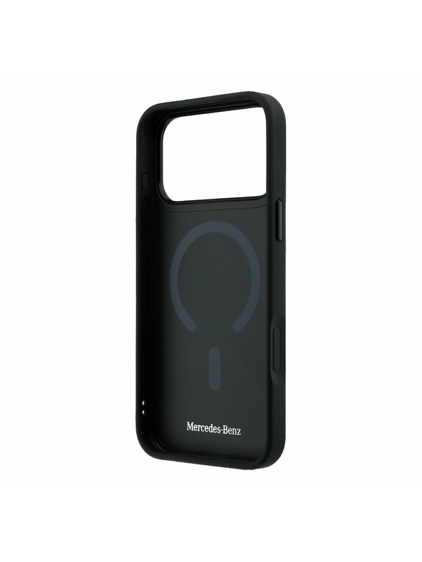 Mercedes Mercedes PU Leather 3D MagSafe Zadný Kryt pre iPhone 17 Pro Max Black
