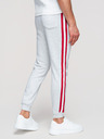 Ombre Clothing Pánske tepláky s lemovaním a žebrovaním na nohavicích - sivý melír V1 P1519 Ombre Clothing