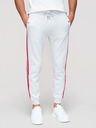 Ombre Clothing Pánske tepláky s lemovaním a žebrovaním na nohavicích - sivý melír V1 P1519 Ombre Clothing