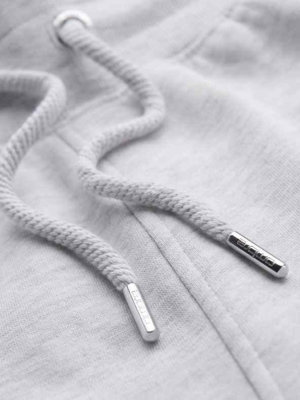 Ombre Clothing Pánske tepláky s lemovaním a žebrovaním na nohavicích - sivý melír V1 P1519 Ombre Clothing