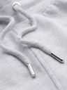 Ombre Clothing Pánske tepláky s lemovaním a žebrovaním na nohavicích - sivý melír V1 P1519 Ombre Clothing