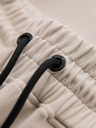 Ombre Clothing Pánske tepláky so žebrovanými manžetami a ozdobným zipsom - pieskovo V6 P1520 Ombre Clothing