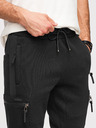 Ombre Clothing Pánske tepláky JOGGER s kontrastnými vsadkami a vreckami na stehnách - čierna V1 OM-PASK-0222 Ombre Clothing