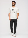 Ombre Clothing Pánske tepláky JOGGER s kontrastnými vsadkami a vreckami na stehnách - čierna V1 OM-PASK-0222 Ombre Clothing