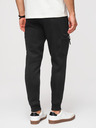 Ombre Clothing Pánske tepláky JOGGER s kontrastnými vsadkami a vreckami na stehnách - čierna V1 OM-PASK-0222 Ombre Clothing