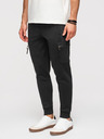 Ombre Clothing Pánske tepláky JOGGER s kontrastnými vsadkami a vreckami na stehnách - čierna V1 OM-PASK-0222 Ombre Clothing