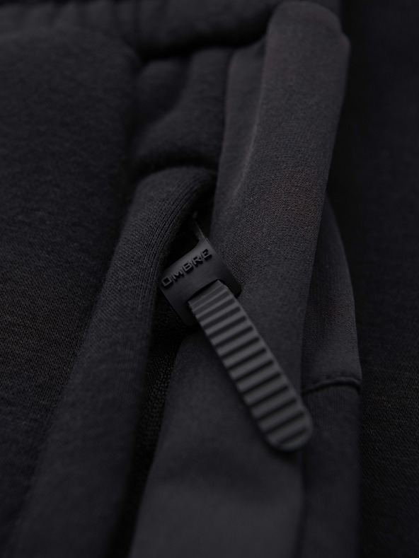 Ombre Clothing Pánske tepláky JOGGER s kontrastnými vsadkami a vreckami na stehnách - čierna V1 OM-PASK-0222 Ombre Clothing