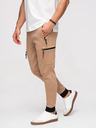 Ombre Clothing Pánske tepláky JOGGER s vreckami na stehnách a kontrastnými vsadkami - svetlo hnedá V4 OM-PASK-0222 Ombre Clothing