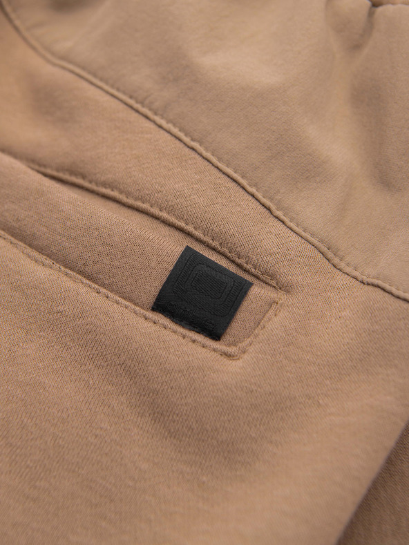 Ombre Clothing Pánske tepláky JOGGER s vreckami na stehnách a kontrastnými vsadkami - svetlo hnedá V4 OM-PASK-0222 Ombre Clothing