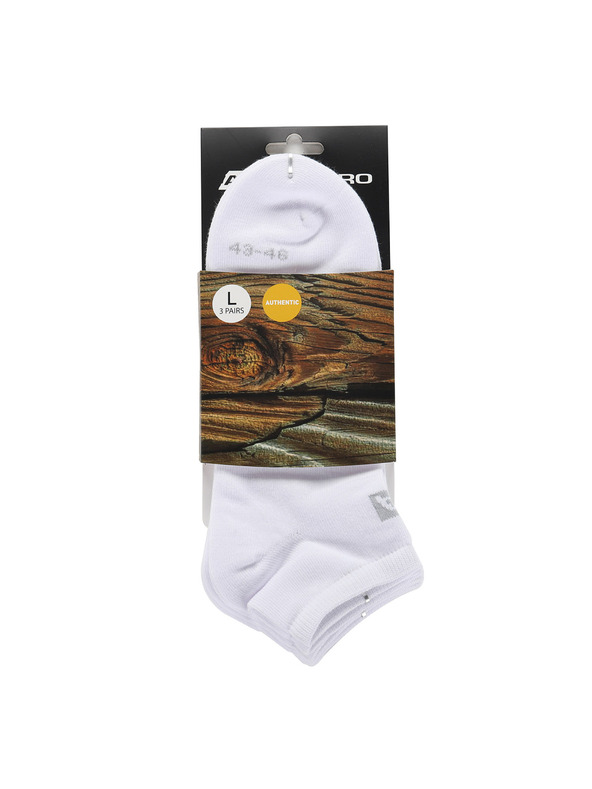 ALPINE PRO Sada troch párov unisex ponožiek bielej farby ALPINE PRO 3UNICO