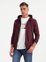 Ombre Clothing Pánska bavlnená mikina BASIC so zipsom Ombre Clothing
