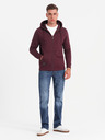 Ombre Clothing Pánska bavlnená mikina BASIC so zipsom Ombre Clothing