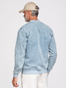 Ombre Clothing Pánska džínsová bunda bomber s efektom stone wash - svetlomodrá V3 OM-JADJ-0163 Ombre Clothing