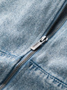 Ombre Clothing Pánska džínsová bunda bomber s efektom stone wash - svetlomodrá V3 OM-JADJ-0163 Ombre Clothing