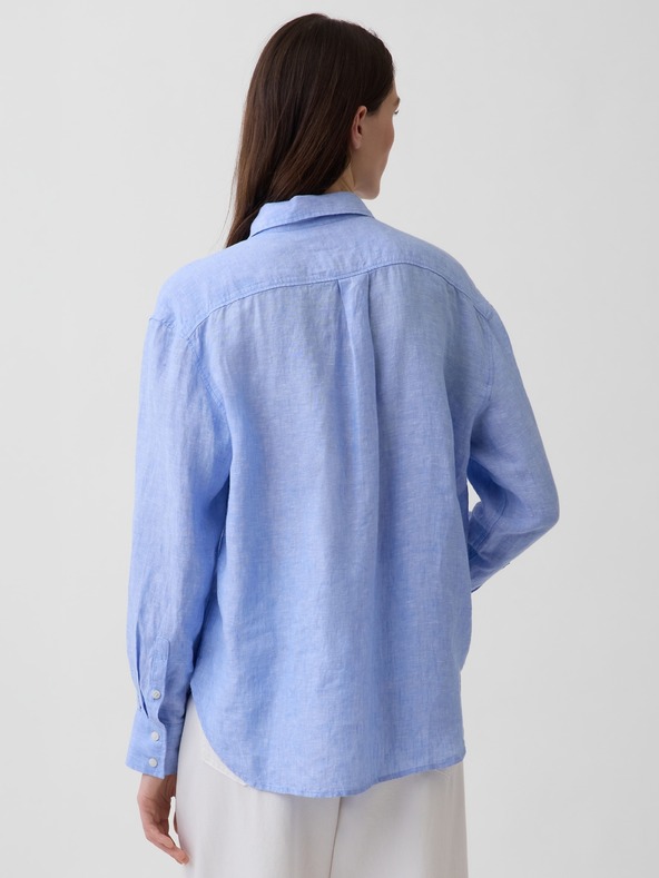 GAP Ľanová oversize košeľa GAP