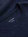 Ombre Clothing Pánske bavlnené tričko s potlačou v univerzitnom štýle - tmavo modré V3 OM-TSPT-0269 Ombre Clothing
