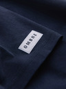 Ombre Clothing Pánske bavlnené tričko s potlačou v univerzitnom štýle - tmavo modré V3 OM-TSPT-0269 Ombre Clothing