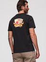 Ombre Clothing Pánske bavlnené tričko regular fit s potlačou vintage tetovanie - V2 black OM-TSPT-0257 Ombre Clothing