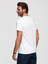 Ombre Clothing Pánske bavlnené tričko s potlačou - biele V1 OM-TSPT-0269 Ombre Clothing