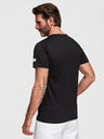 Ombre Clothing Pánske bavlnené tričko s potlačou College - V2 black OM-TSPT-0269 Ombre Clothing